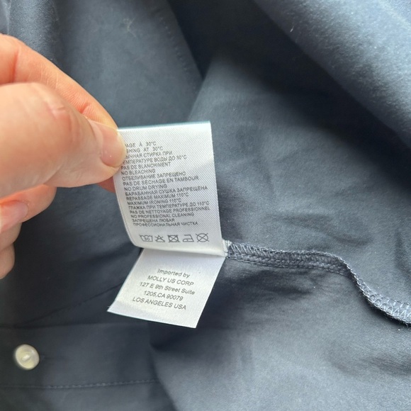 Molly Bracken Smock Dress cotton navy blue Lili Sidonio Collection medium - Picture 10 of 12